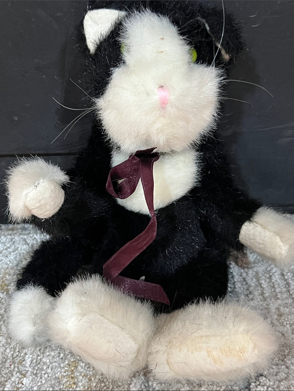 The Boyd's Bears Tuxedo Cat Plush Stuffed Animal 10” 1989 z94